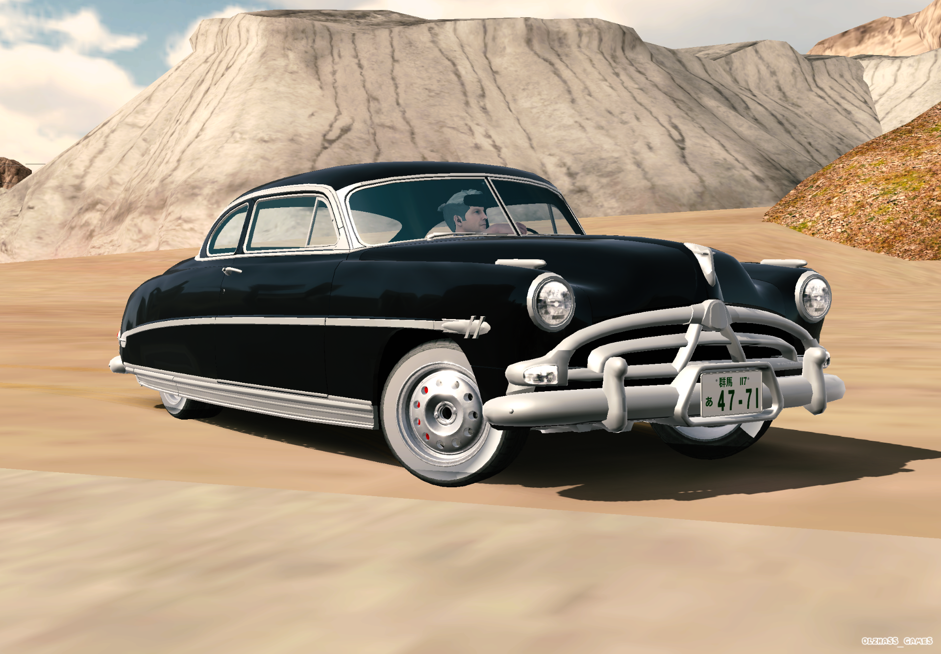 ↑愛車のハドソン ホーネット ホーネット クラブクーペ