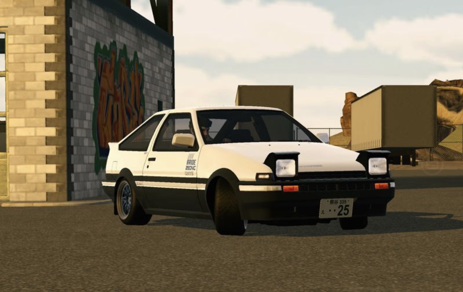 ↑愛車であるトヨタ AE86スプリンタートレノ